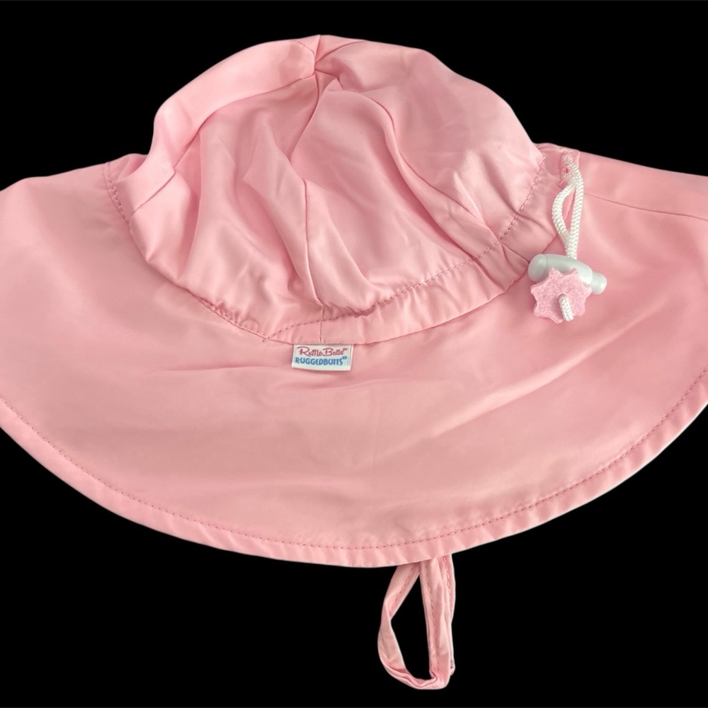 Ruffle Butts Pink Sun Hat with Adjustable Tie 0-6 months